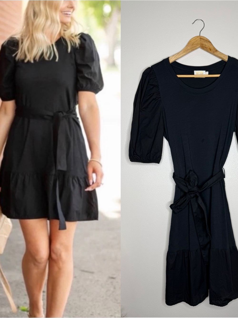 Nation LTD | Evangeline Belted Tiered Cotton Dress